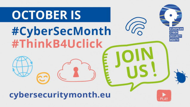 #ThinkB4UClick - Oktober je Evropski mesec kibernetske varnosti